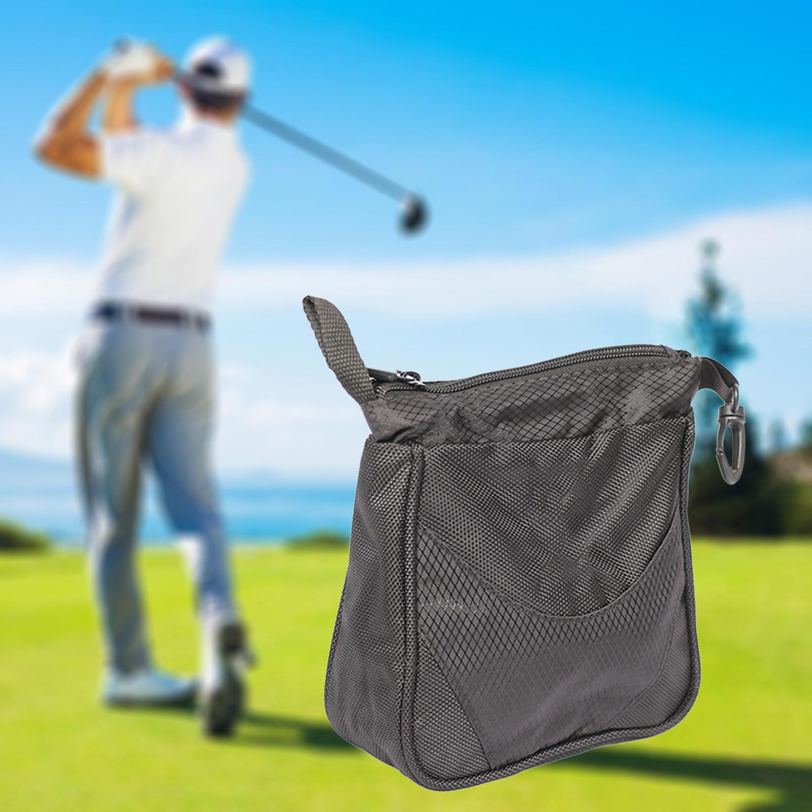 Golf Ball Bags Golf Tees Holder for Men Women Polyester for Ball Storage