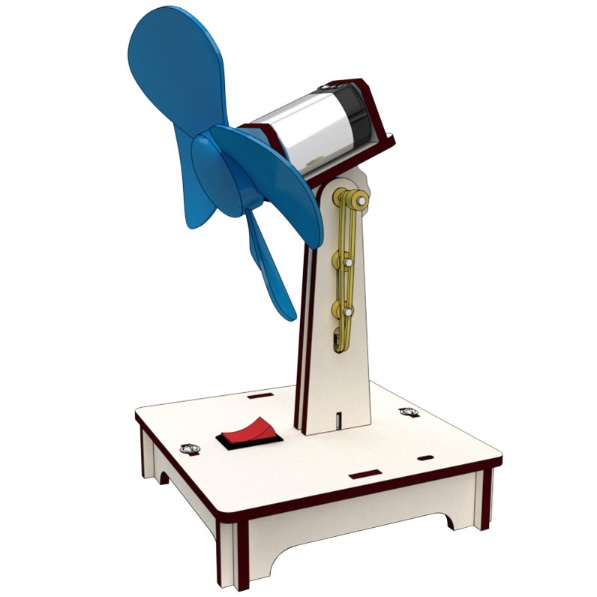 Mô hình quạt để bàn lắp ráp DIY WOOD STEAM - FAN MOTOR