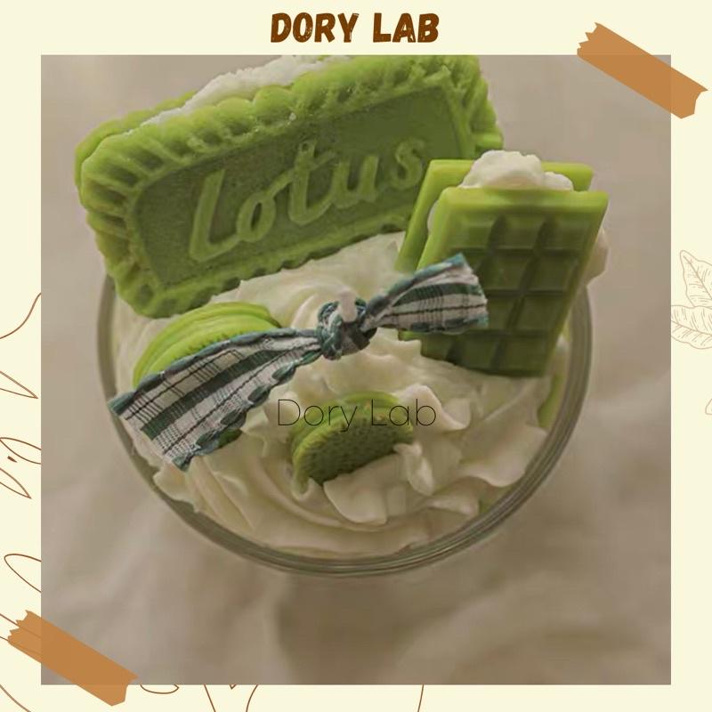 Nến Thơm Ly Bánh Quy Matcha Hàn Quốc Handmade - Dory Lab