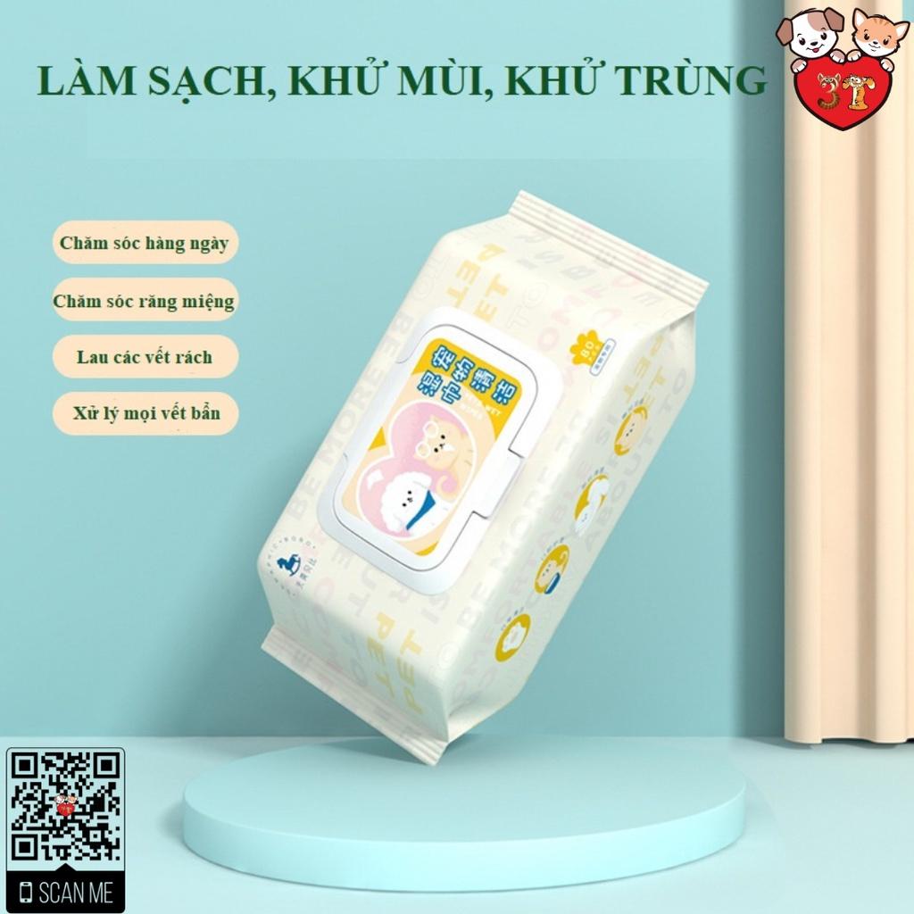 Khăn lau đa năng chiết xuất từ lô hội Naive Babe vệ sinh, chăm sóc răng miệng cho thú cưng