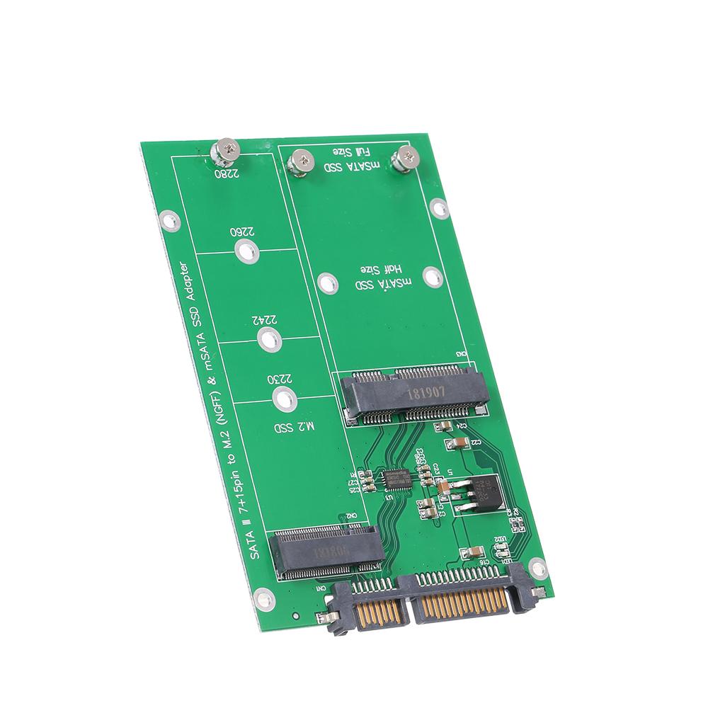 Thẻ chuyển đổi M.2 NGFF sang SATA Hỗ trợ chuyển đổi MSATA SSD sang SATA III 2230 2242 2260 2280