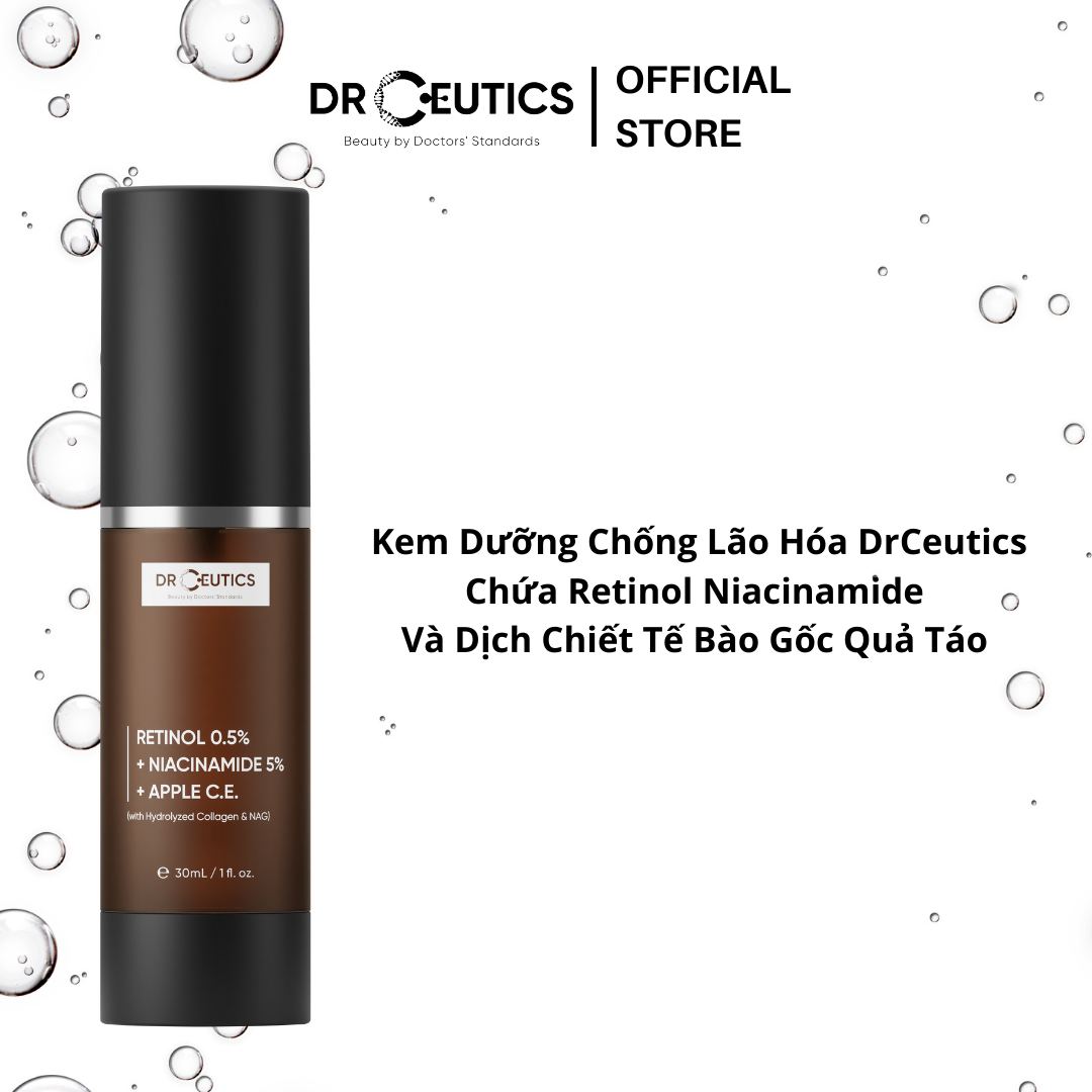 Kem Dưỡng Chống Lão DrCeutics Chứa Retinol Niacinamide Và Dịch Chiết Tế Bào Gốc Quả Táo (30ml)