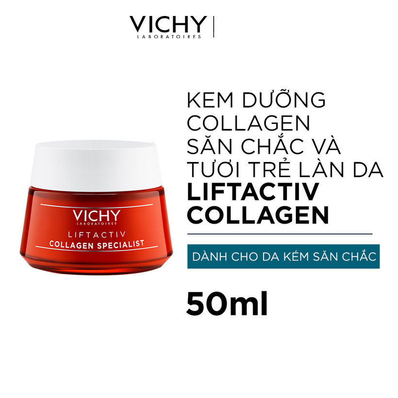 Kem Dưỡng Vichy Collagen Chuyên Biệt Dành Cho Cả Ngày &amp; Và Đêm Cải Thiện Dấu Hiệu Lão Hóa Do Thiếu Hụt Collagen 50ml