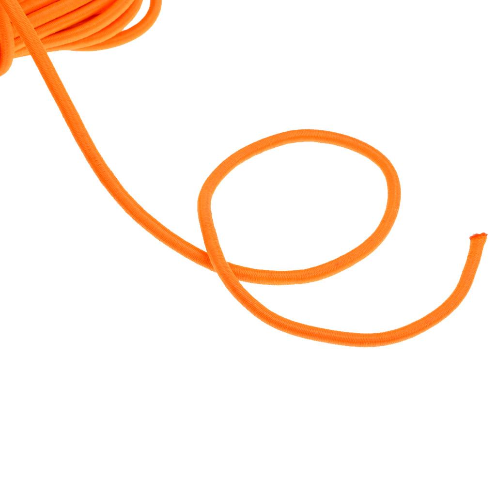 2pcs 5mm x 5 Meters ORANGE ELASTIC BUNGEE ROPE SHOCK CORD TIE DOWN