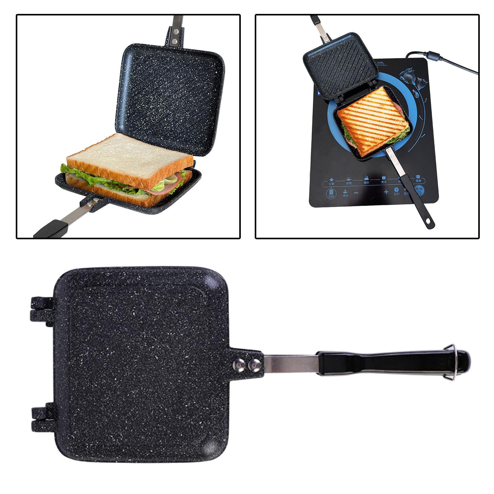 Gas Double-Side Sandwich Maker Bread Toast Machine Barbecue Mold Frying Pan