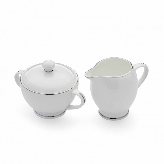Bộ đường kem sứ xương mịn viền bạch kim nhập khẩu Anh Quốc PM Platinum SDPPL5586-XB