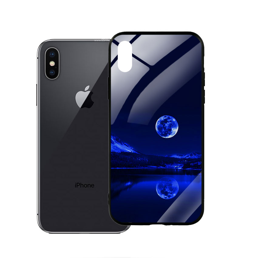 Ốp Lưng Kính Cường Lực cho điện thoại Iphone X / Xs -  0269 MOON02