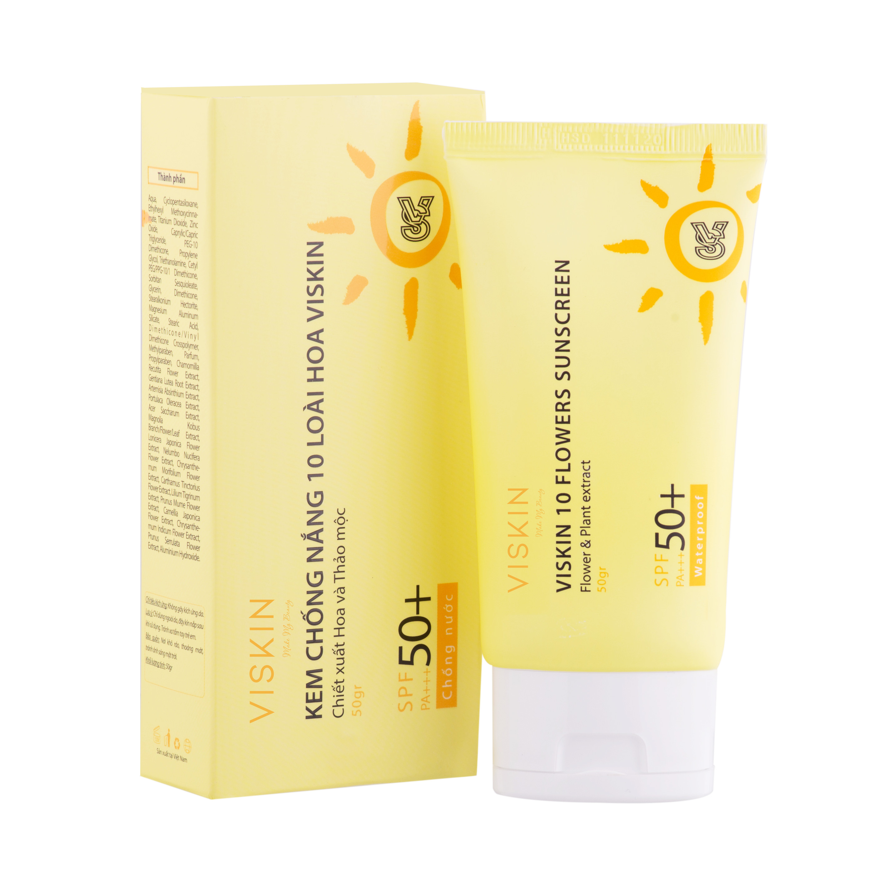 VISKIN 10 FLOWERS SUNCREEN - KEM CHỐNG NẮNG 10 LOÀI HOA VISKIN SPF50+/PA+++