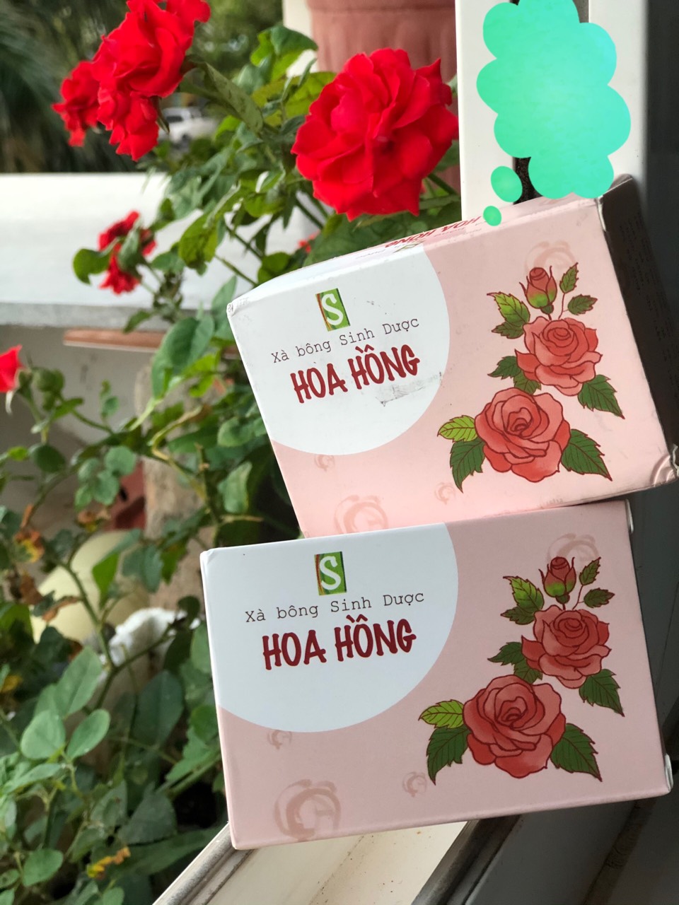 Xà Bông Sinh Dược Hoa Hồng Chiết Xuất Từ 100% Thiên Nhiên Dưỡng Trắng Da, Thư Giãn, Giảm Mụn, Giảm V Nang Lông