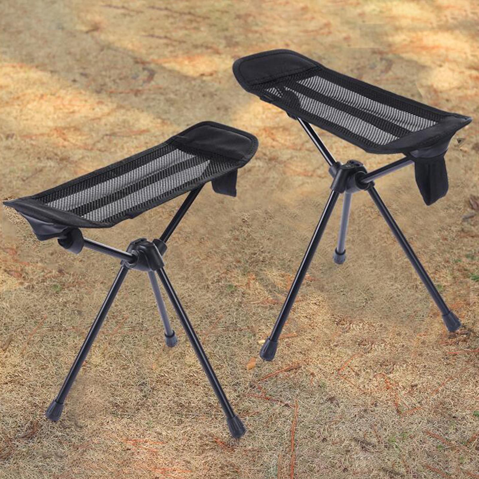 Folding Chair Footrest Portable Fishing Chair Footstool for Camping Hiking