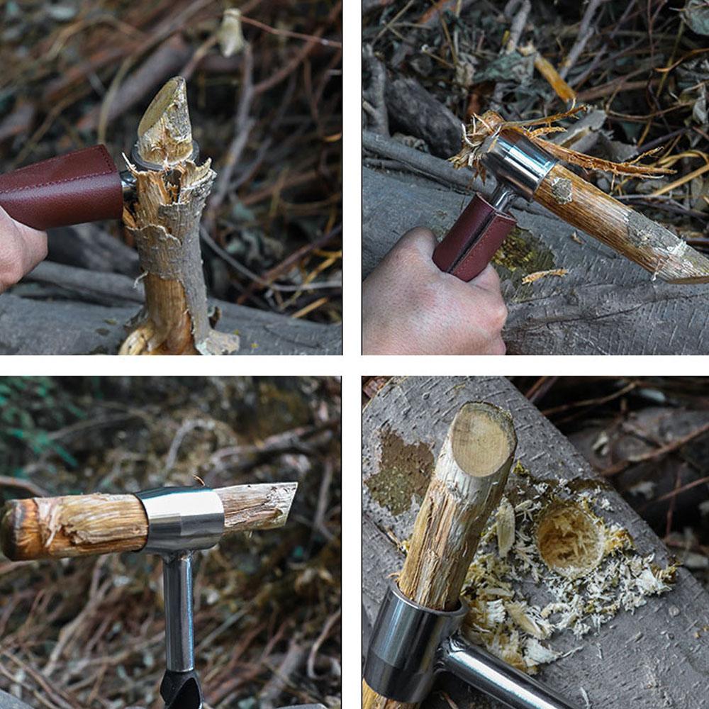 Outdoor Survival Tool Scotch Eye Wood Auger Drill Bit Stainlss Steel Manual Auger Hole Maker for Camping Bushcrafting