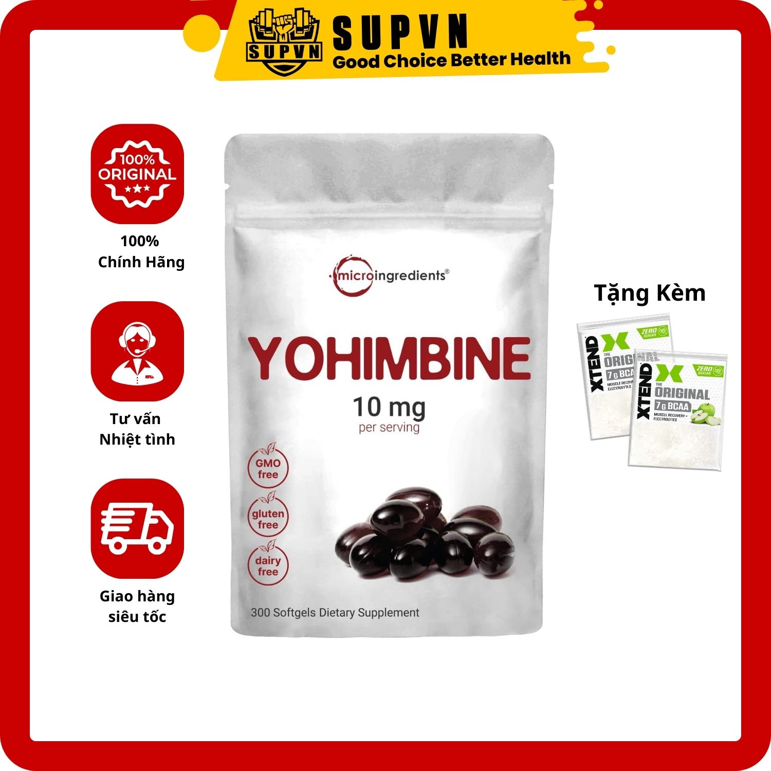 Micro DoubleStrength Yohimbine HCL 10mg 300Viên - Đốt Mỡ Nhanh Với Dầu Hạt Hướng Dương Nguyên Chất Hấp Thụ Tốt Hơn