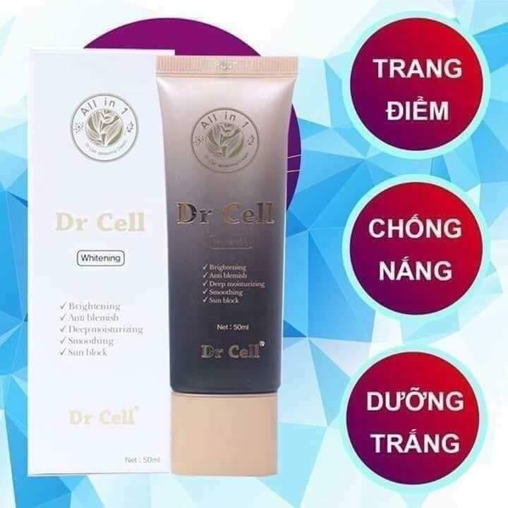 Kem Tươi Chống Nắng Dr Cell 50ml dưỡng trắng mịn da chống nắng bảo vệ da - Nhập Khẩu Hàn Quốc