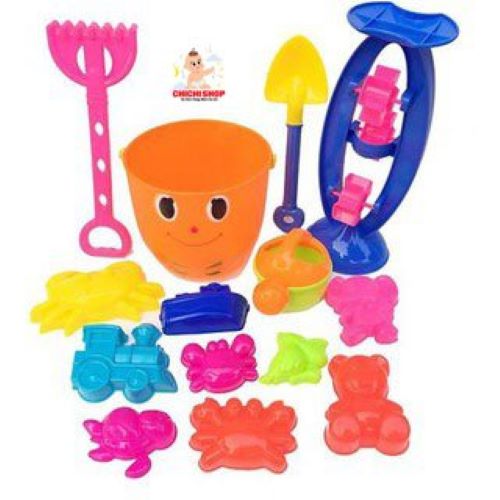 Đồ Chơi Đi Biển, Xô Xúc Cát Hình Con Cua Loại Lớn Nhiều Phụ Kiện Bằng Nhựa Cho Bé