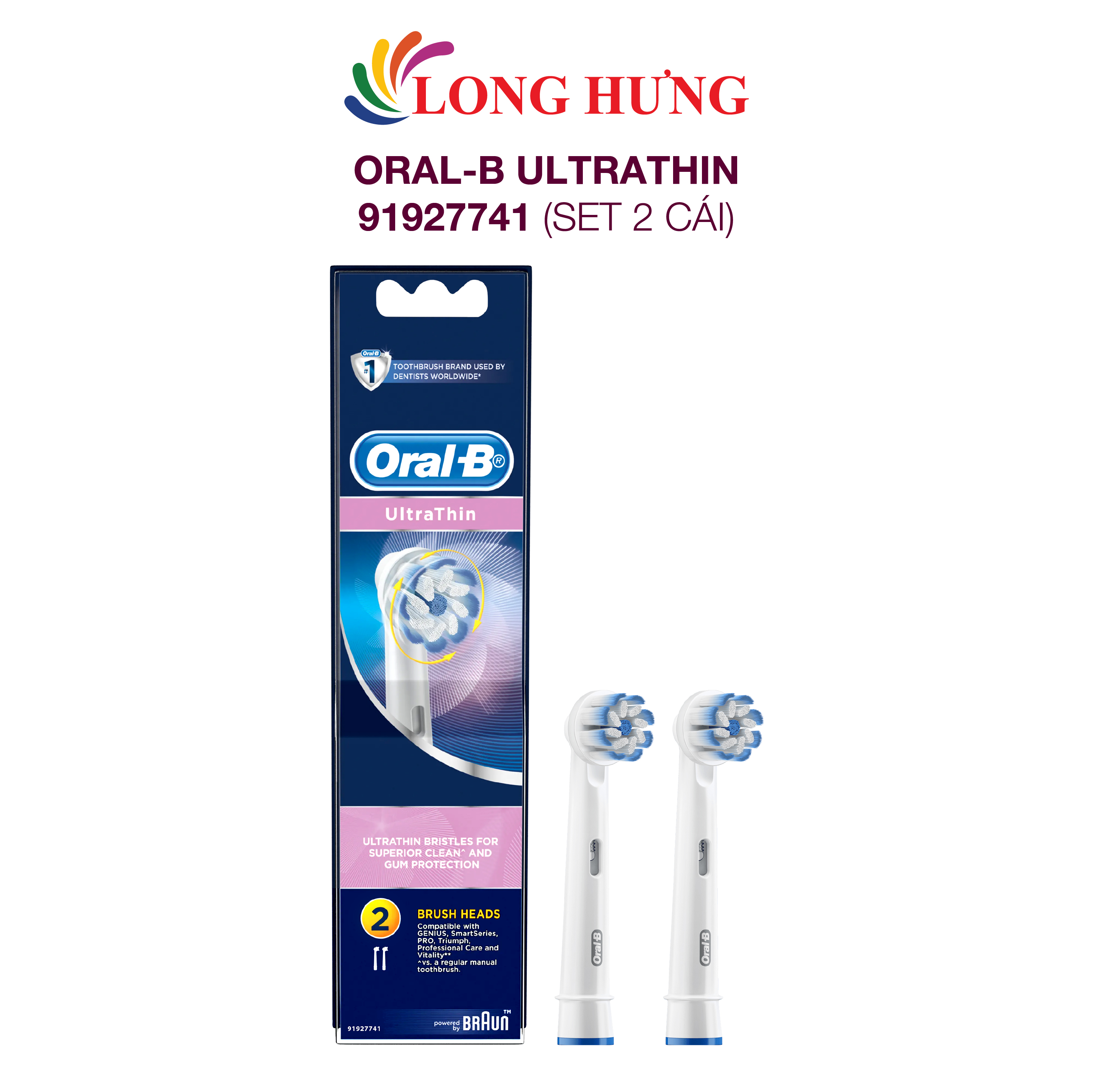 Đầu bàn chải thay thế bàn chải điện Oral-B UltraThin EB60 - Hàng chính hãng