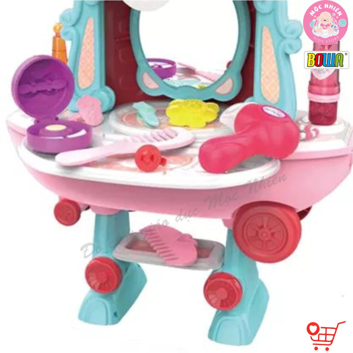 Đồ Chơi Hướng Nghiệp Nhập Vai BOWA 8091 - Máy Bay Trang Điểm 2 trong 1