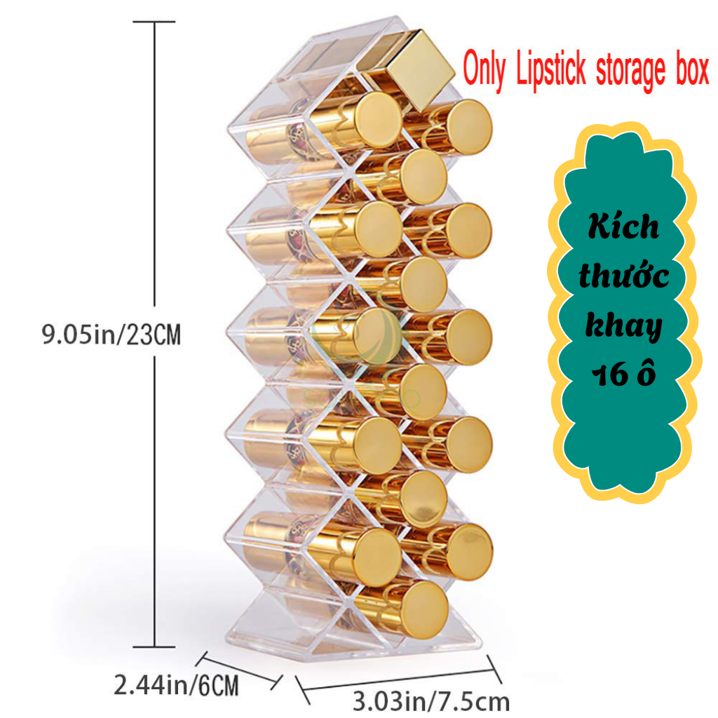 Kệ Đựng Son 28 Ô Acrylic Cao Cấp – Trong Suốt, Sang Trọng-Kệ Son Đa Năng 28 Ô – Phù Hợp Mọi Kích Cỡ Son