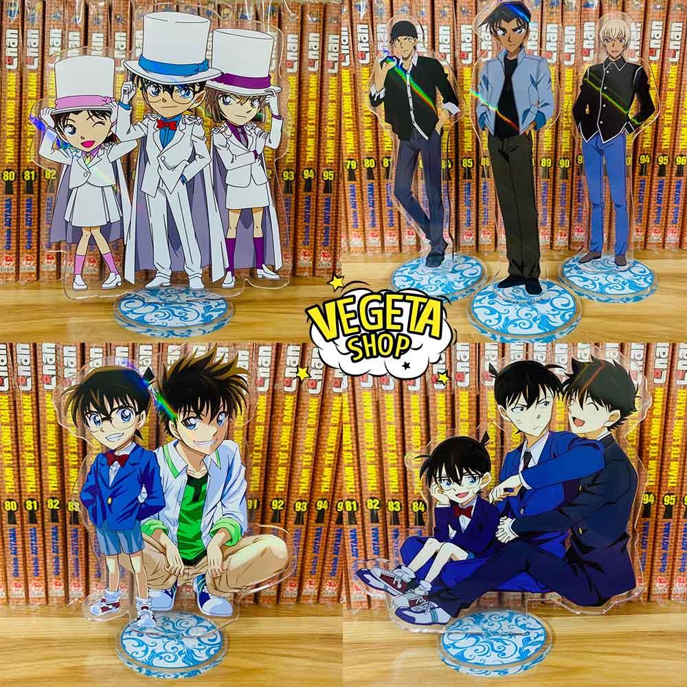 Mô Hình Tượng Standee Acrylic Mica 2 mặt - Conan Shinichi Kaito Kid Haibara Kogoro Ran Hattori Agasa Akai Shuichi Amuro