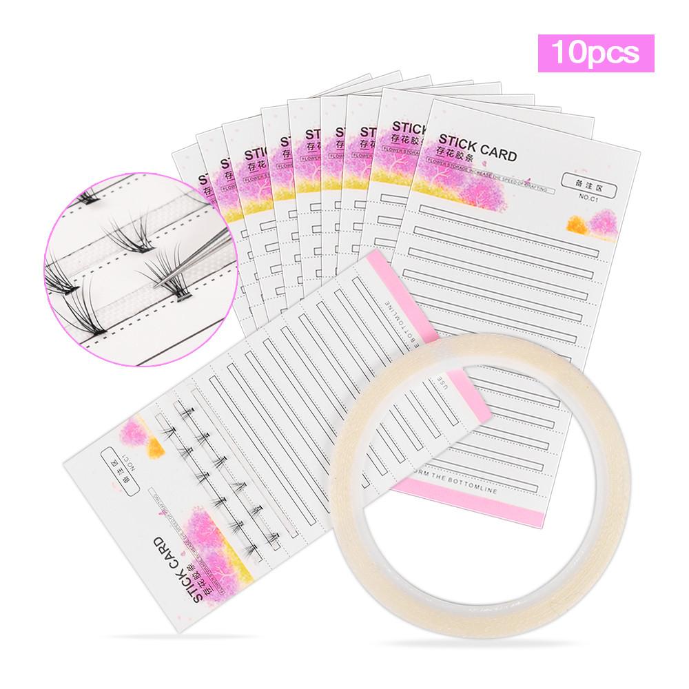 10 miếng dán cố định lông mi giả kèm keo dán mi