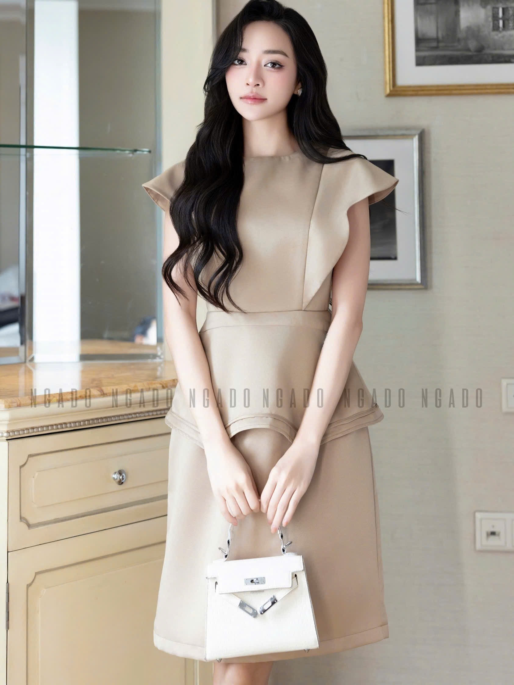Đầm nude cánh tiên NGADO , đầm thiết kế , đầm dự tiệc