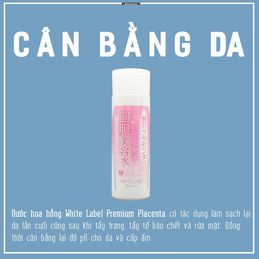 Nước Hoa Hồng Dạng Sữa Dưỡng Trắng Da Cấp Ẩm Giàu Dưỡng Chất Placenta White Label Premium Placenta Essence Chai 180ml Từ Nhật Bản