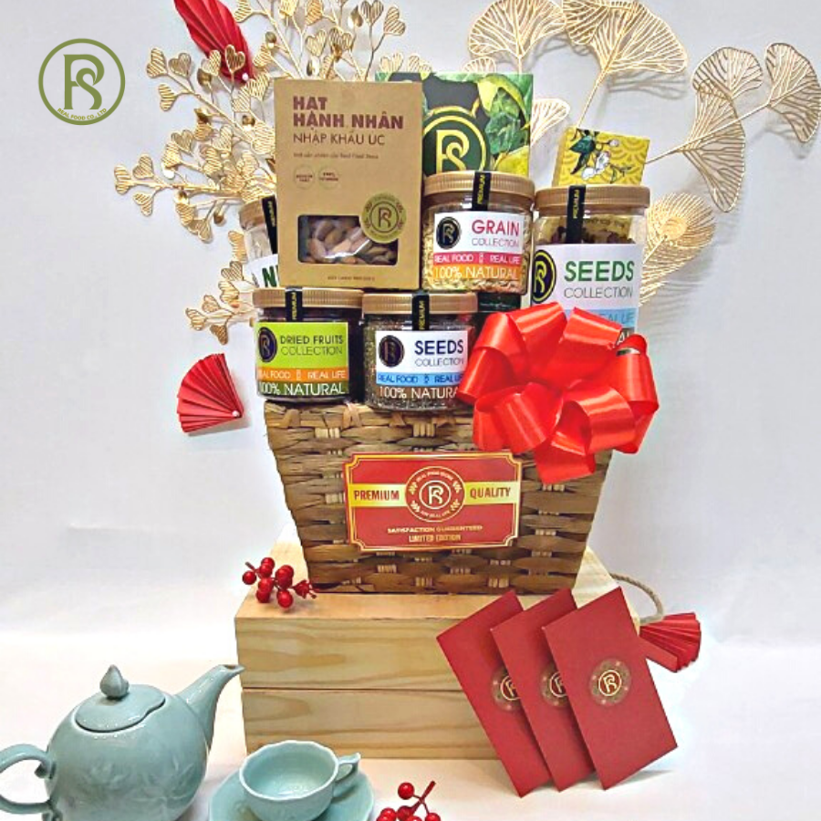 Giỏ Quà Sức Khỏe Hampers 8 Món Real Food