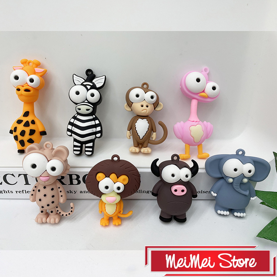 Móc khóa gấu bông, Móc khóa xe máy hình con vật cute, cực đáng yêu