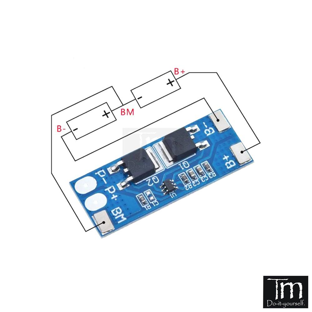 Mạch Bảo Vệ Pin 2S 7.4V 15A