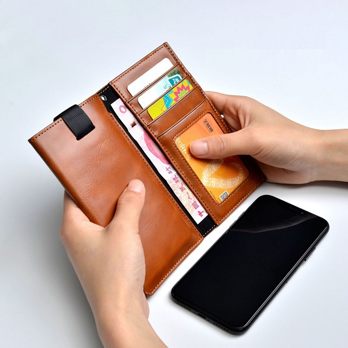 Bao da rút đa năng dành cho điện thoại iPhone XS Max chính hãng PULOKA dạng ví