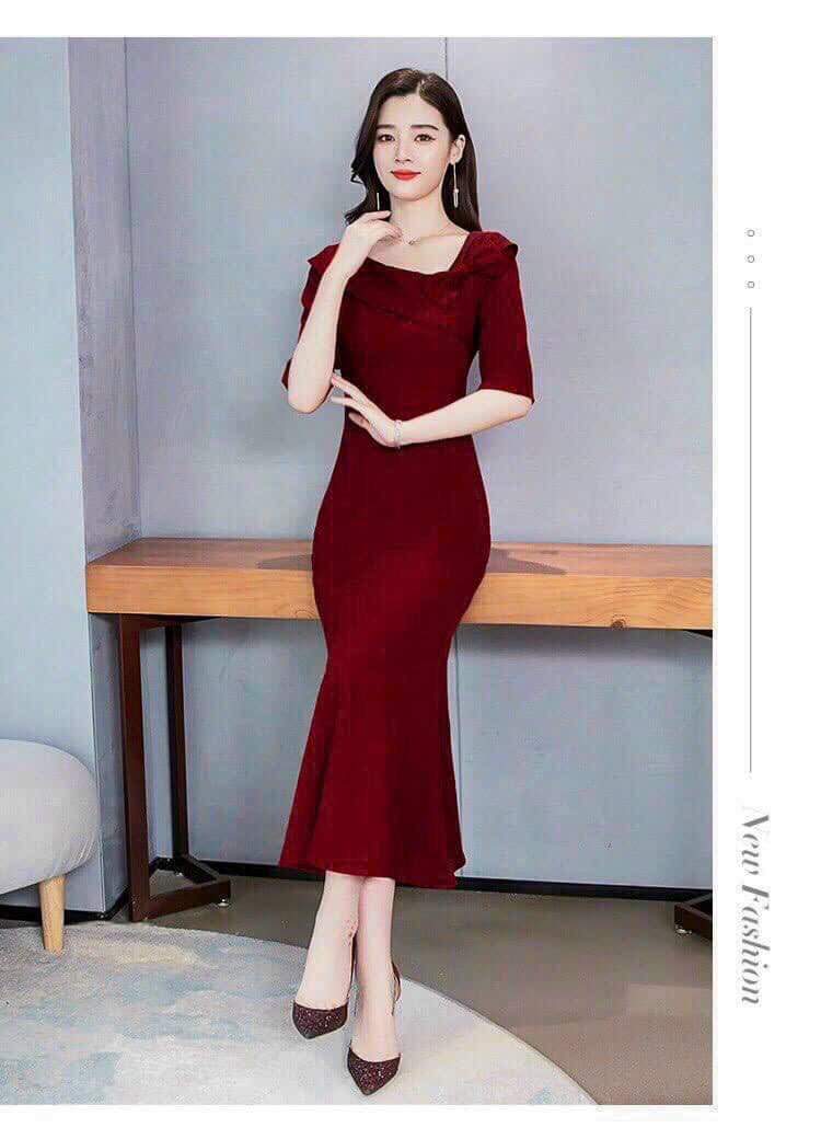 ĐẦM BODY LỆCH VAI ĐÍNH NƠ SANG CHẢNH