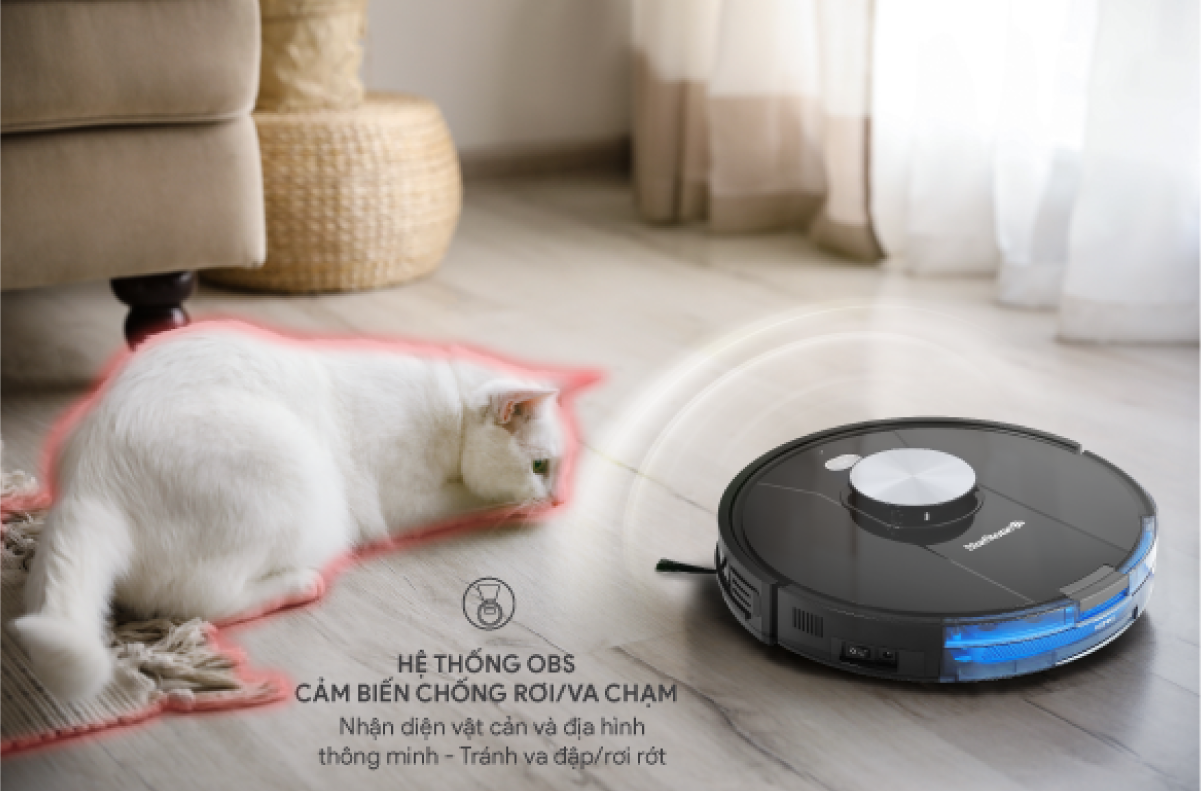 Robot Hút Bụi Lau Nhà BlueStone RVB-9731 - Lực hút: 2000Pa - Bảo hành 24 tháng - Hàng chính hãng