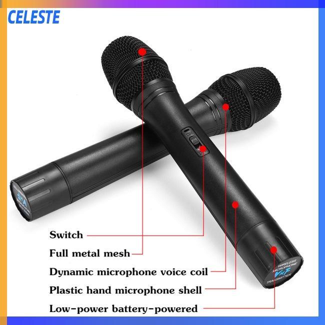 Bộ Micro Hát Karaoke Không Dây Chuyên Nghiệp Có Màn Hình LCD