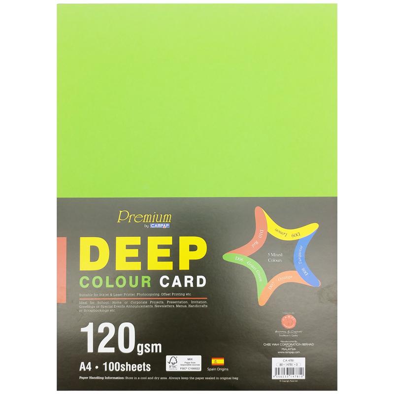 Tập 100 Giấy Màu A4 120gsm 5 Màu - Campap CA4781