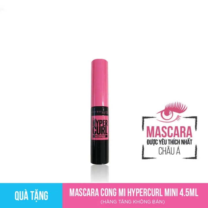 [QUÀ TẶNG KHÔNG BÁN] Mascara Maybelline New York Cong Mi Hypercurl 4.5ml - Đen