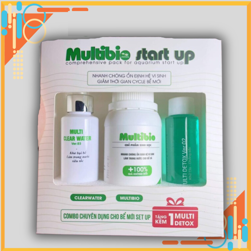 Combo 3 Chai MULTIBIO START UP Dành cho Bể Cá Mới - Combo multiobio chuyên dụng cho bể mới setup - phụ kiện thủy sinh