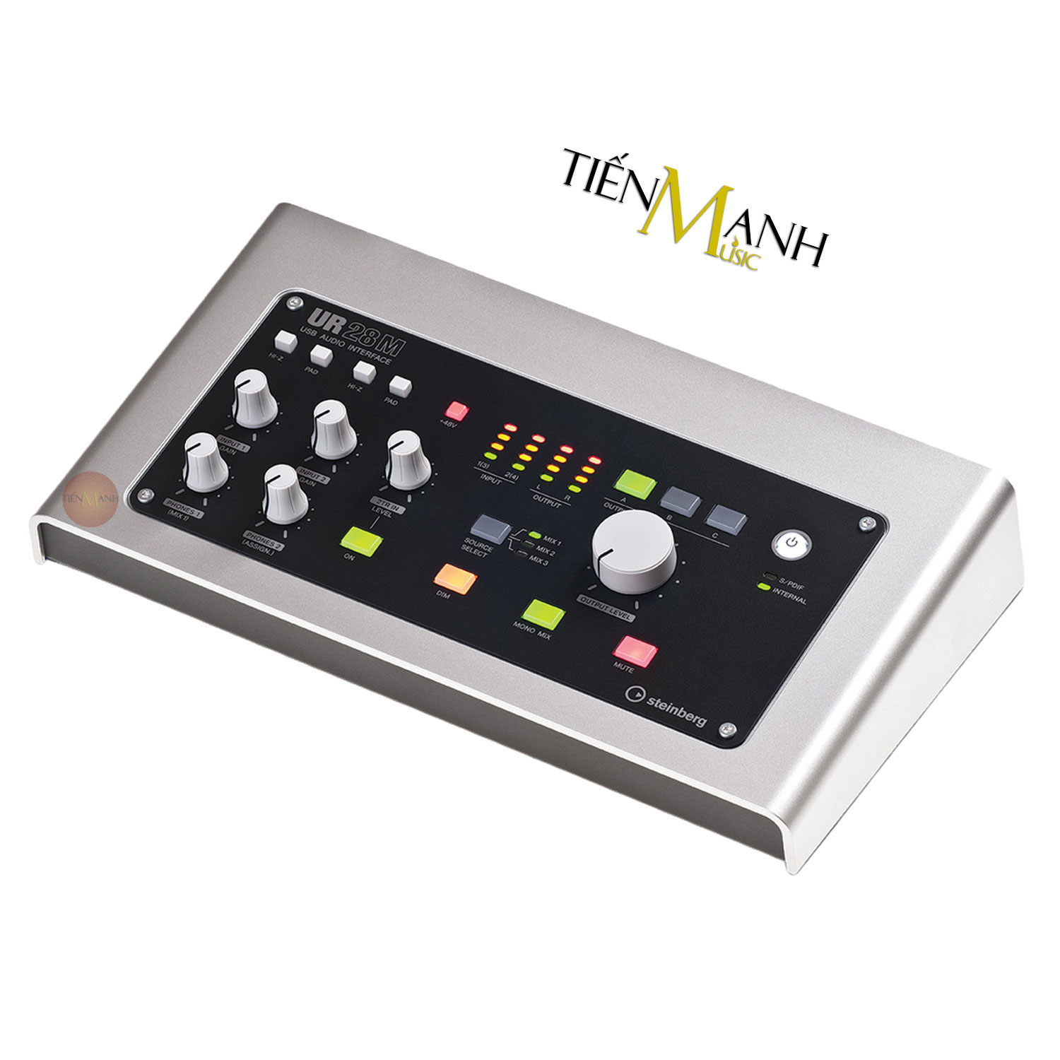 Soundcard Steinberg UR28M - Sound Card Bộ Thu Âm Thanh và Livestream Audio Interface UR28 Hàng Chính Hãng - Kèm Móng Gẩy DreamMaker