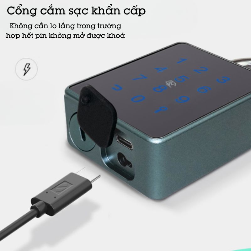 Ổ Khóa Thẻ Từ Mật Khẩu Mã Số Vân Tay Thông Minh Hỗ Trợ Chìa Cơ T55D