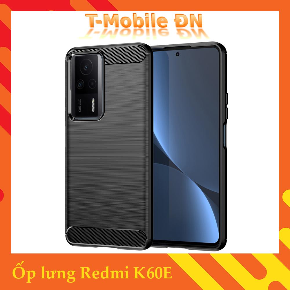 Ốp lưng cho Xiaomi Redmi K60E silicone mềm Carbone phay xước chống sốc chống vân tay