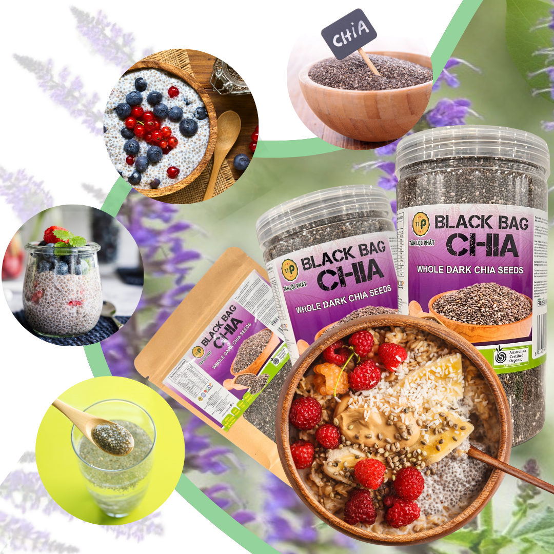 Hạt Chia Úc TLP.100% Organic Ăn Kiêng Giảm Cân Hạt Chuẩn Sạch Đều Đẹp (Hũ 500g)