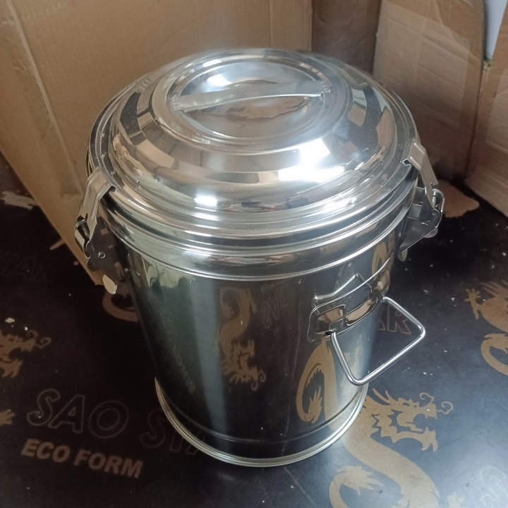 Bình Ủ Trà 3 Lớp Cách Nhiệt Inox 304 Không Vòi Dung Tích 20 Lít Cao Cấp
