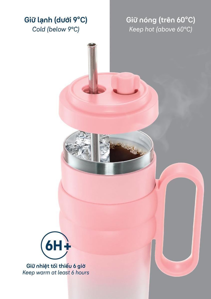 Bình Giữ Nhiệt Fuji Charm 750 ml - Inochi HNK.BFCH.0750 - Màu Xanh, Hồng