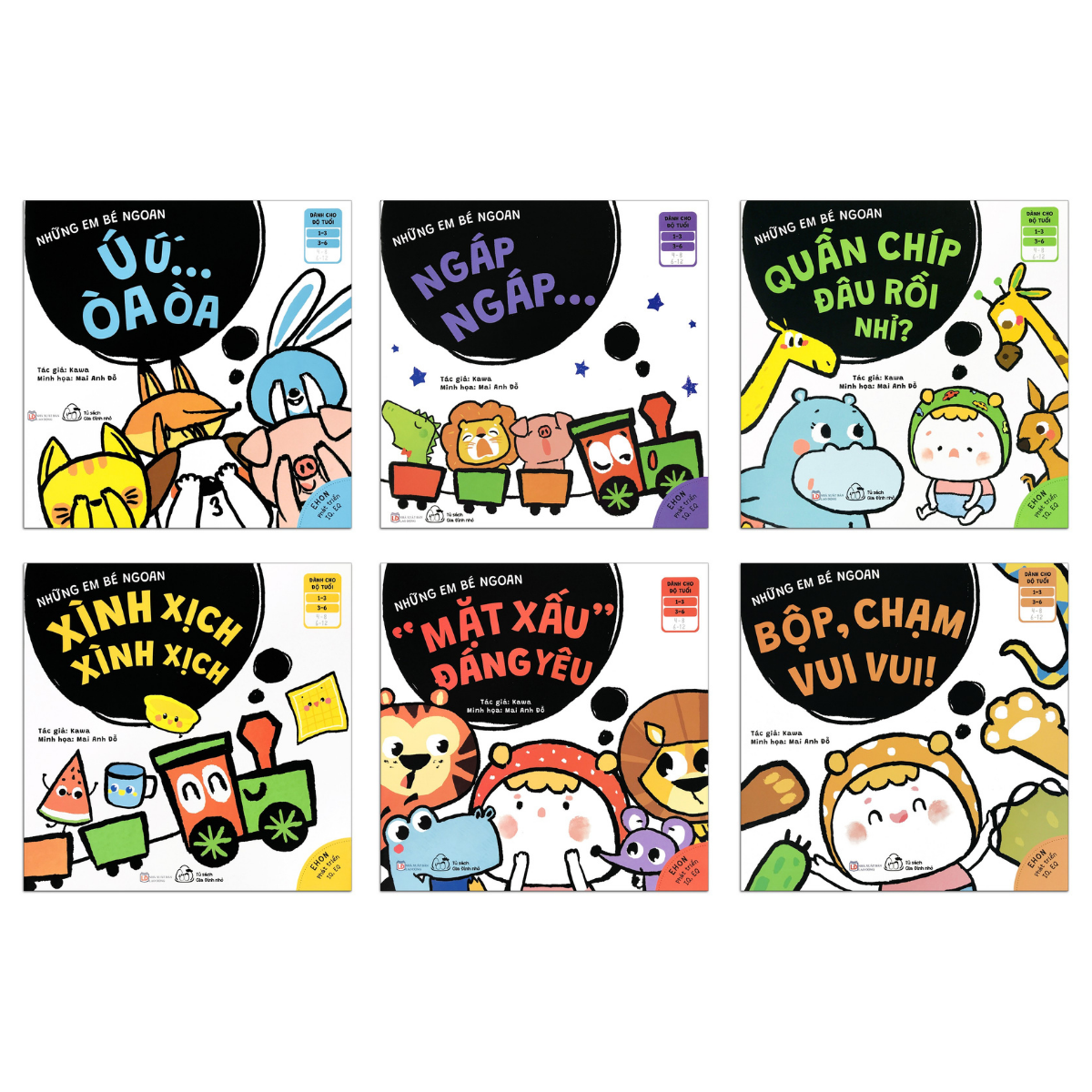 Ehon Những Em Bé Ngoan - Combo Bộ Sách 6 quyển (Bé 1-6 tuổi) - Phát triển IQ, EQ Cho Trẻ