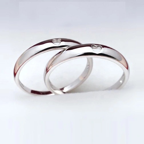 Nhẫn Đôi Bạc Nhẫn Cặp Bạc - Chung Bước - BẠC HIỂU MINH NC490