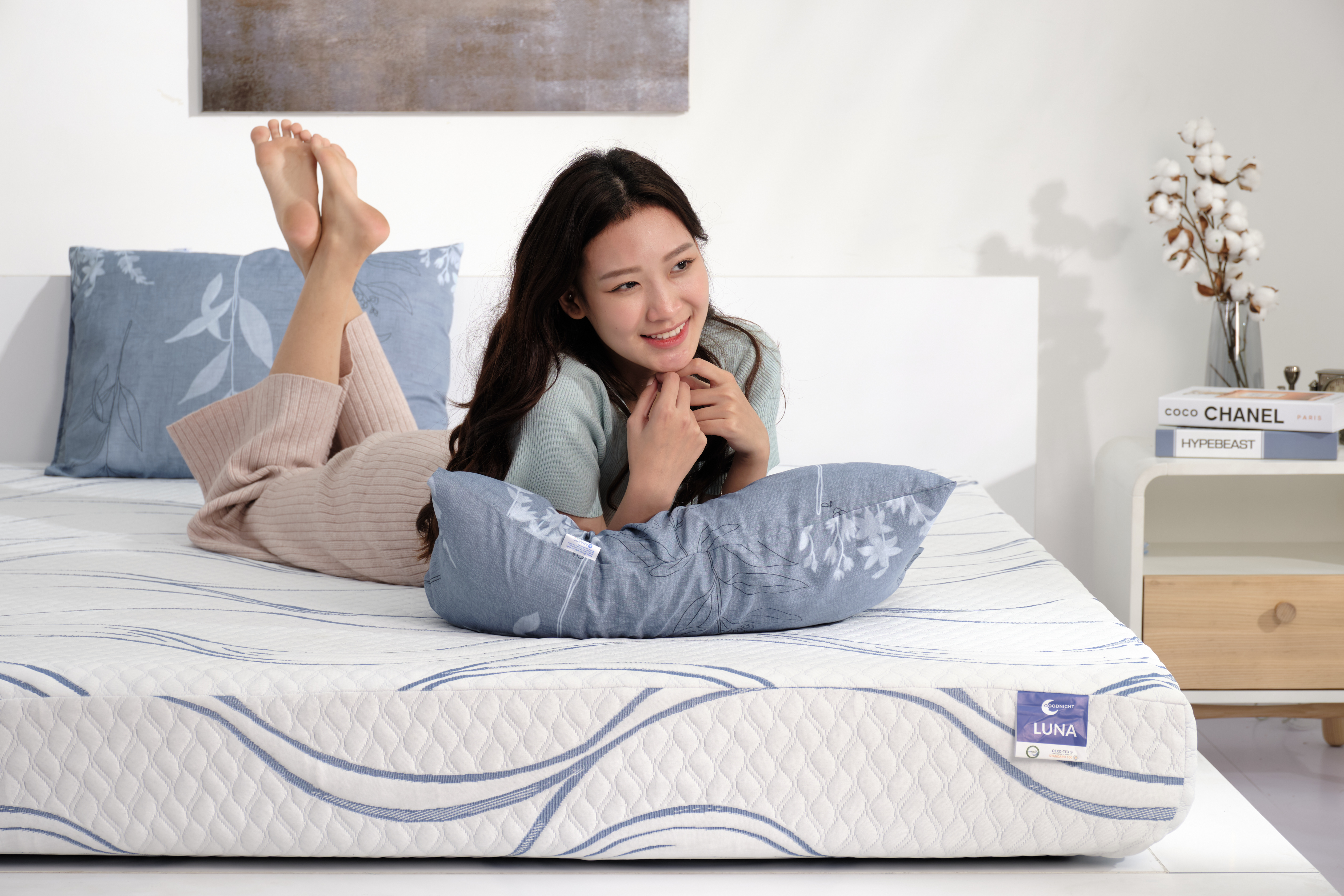 [FREESHIP] Nệm Foam Premium Goodnight Luna 3zones thoáng khí, êm ái