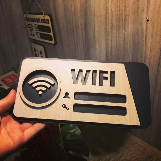 Tranh gỗ treo tường_Bảng gỗ trang trí wifi password F02_CRN_01