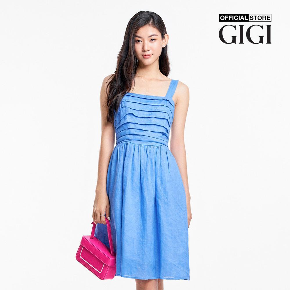 GIGI - Đầm hai dây mini xếp nếp thời trang G2101D233200