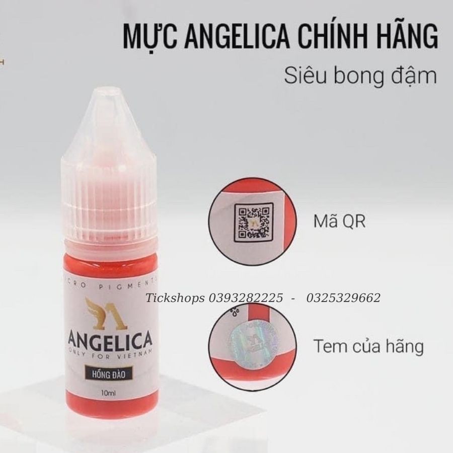 Mực xăm Angelica tem trắng lọ 10ml