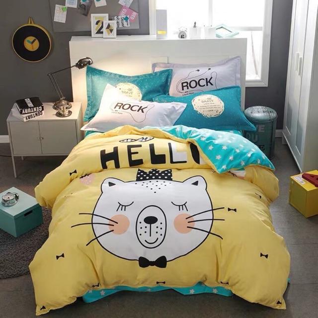 Set Cotton TiNa Hàng Nhập Khẩu Cao Cấp 4 Món Hoạt Hình Ngộ Nghĩ