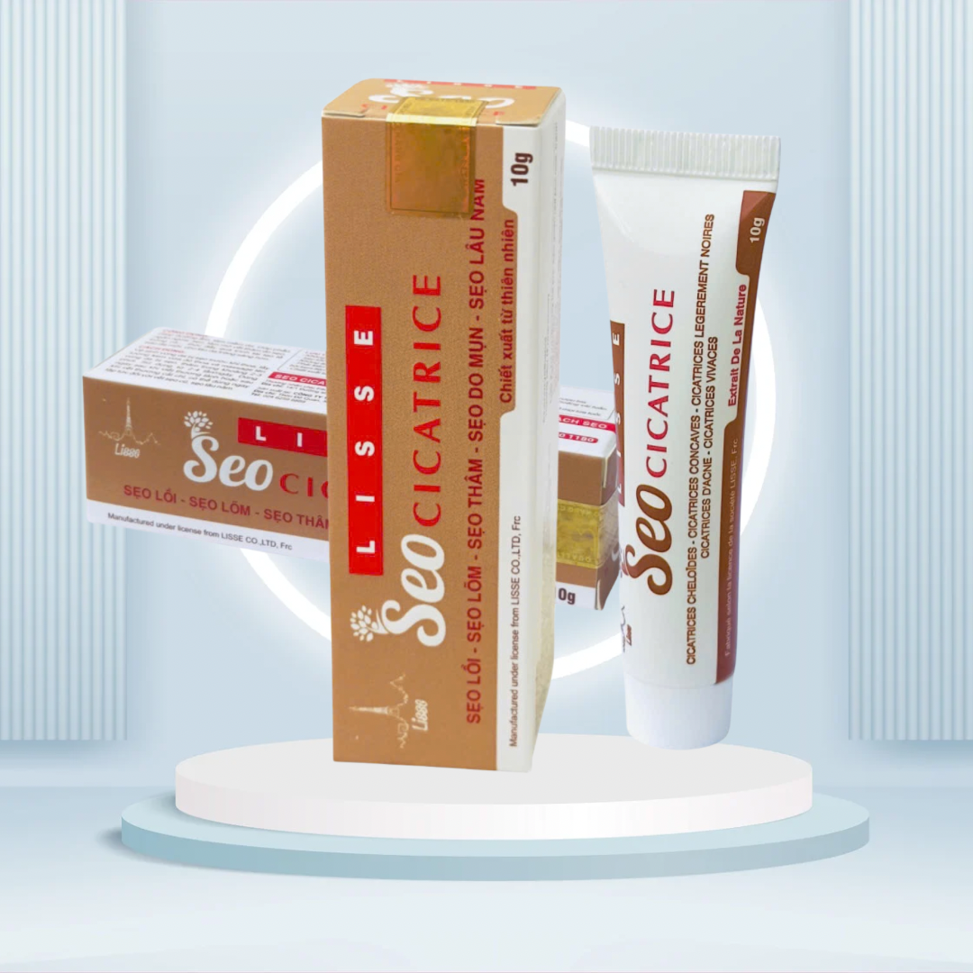 Lisse Sẹo Cicatrice ( tube 10 gam) - làn da phẳng mịn ,sạch sẹo lồi, sẹo lõm, sẹo thâm do mụn, sẹo lâu năm