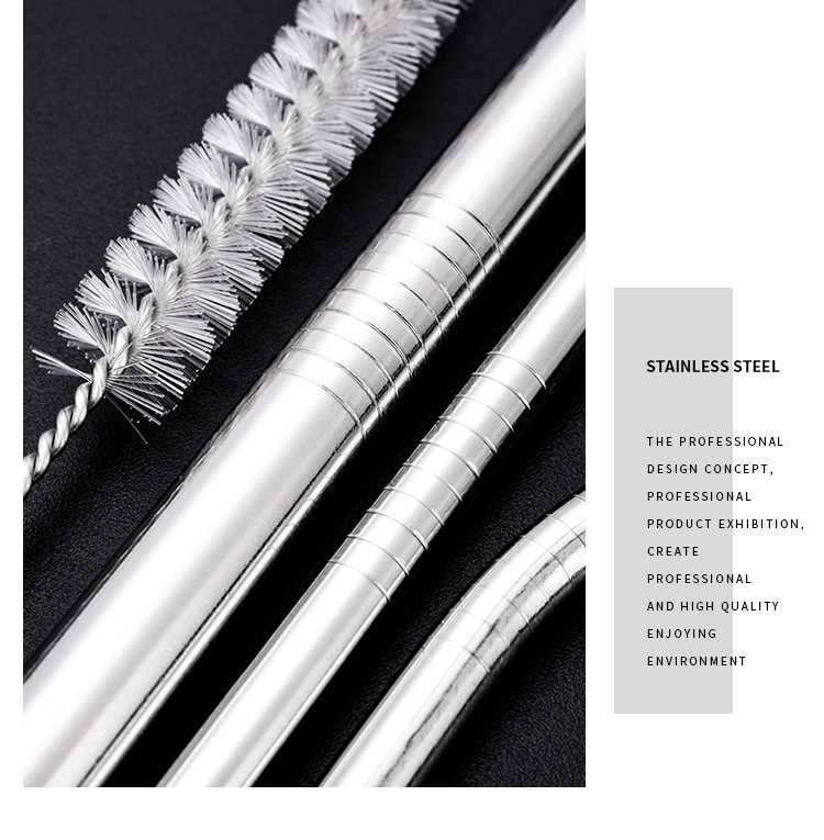 Bộ Ống Hút Inox 304 Thép Không Gỉ 4 món GB04